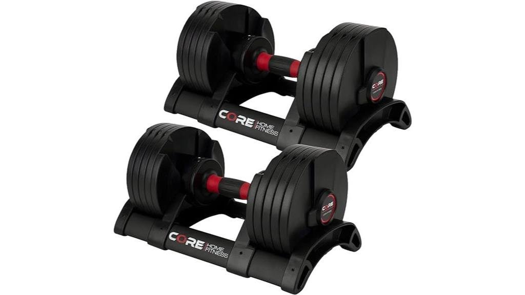 adjustable dumbbell weight set