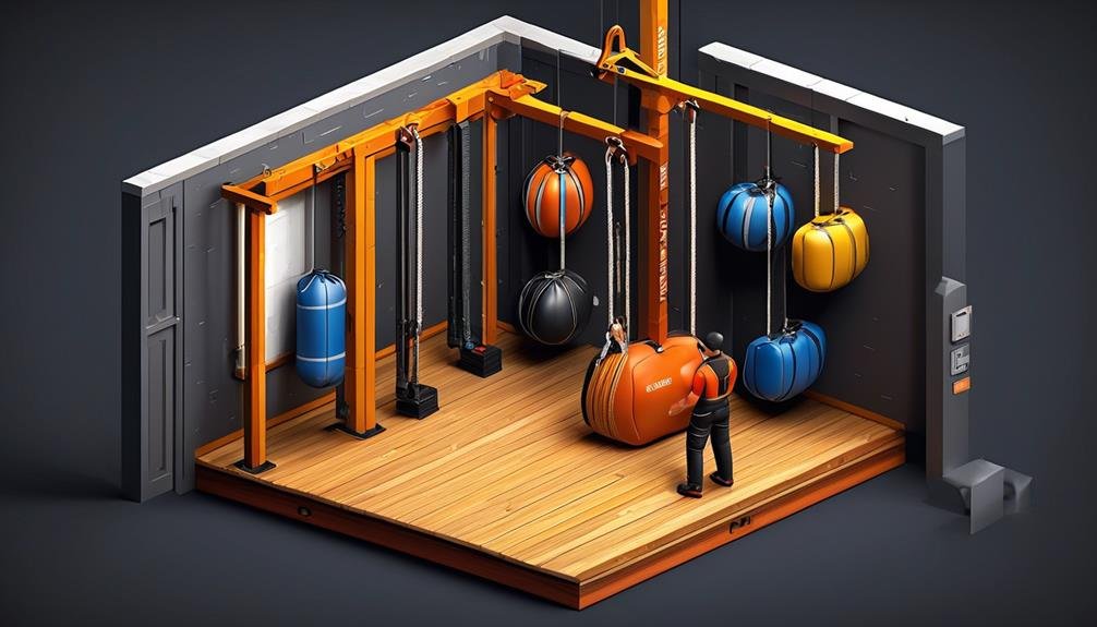 anchoring heavy bag to ceiling