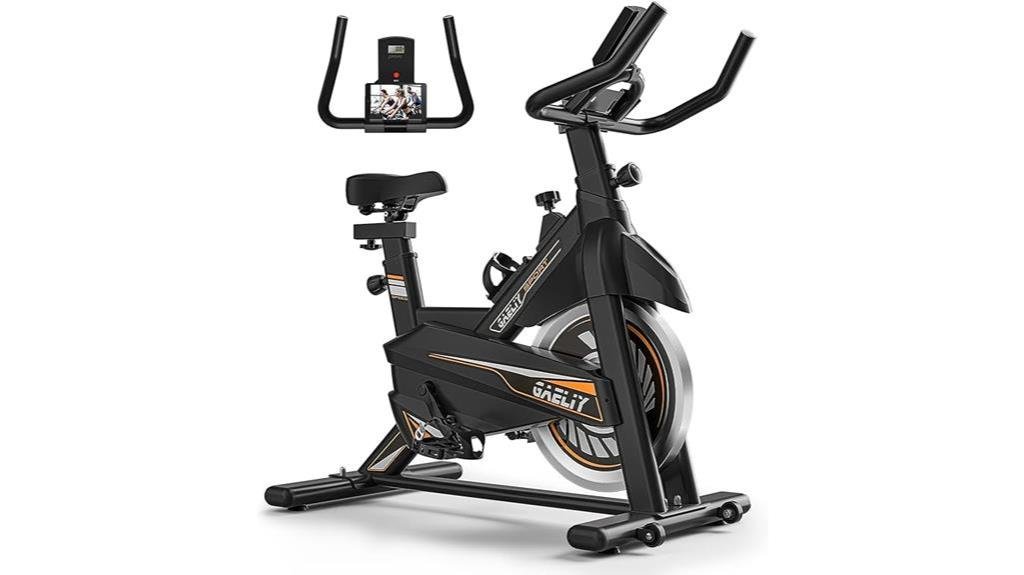 black and orange exercise bike