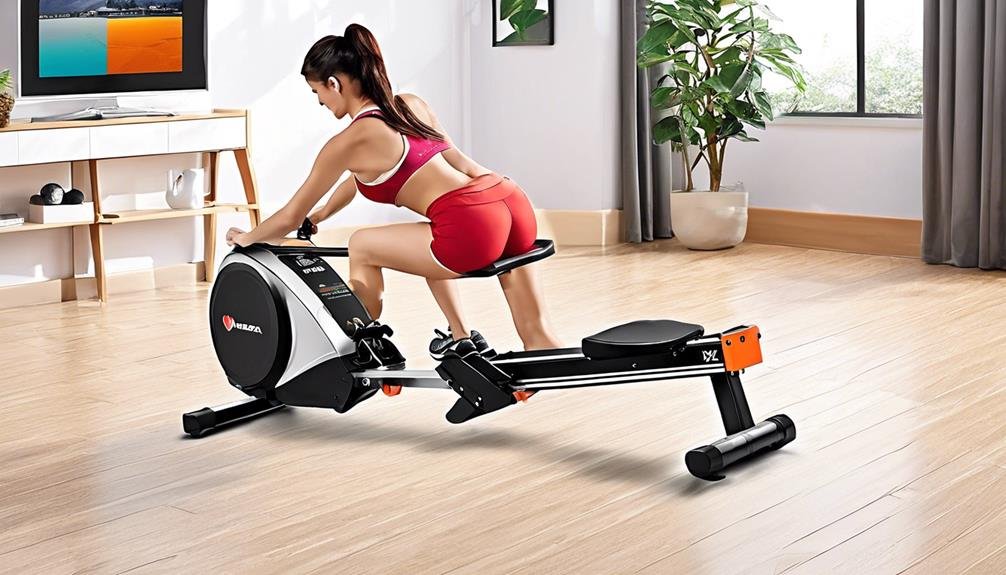 compact and versatile rowing machine