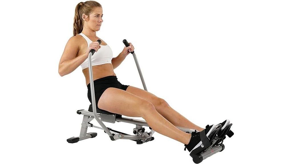 compact full motion rowing machine