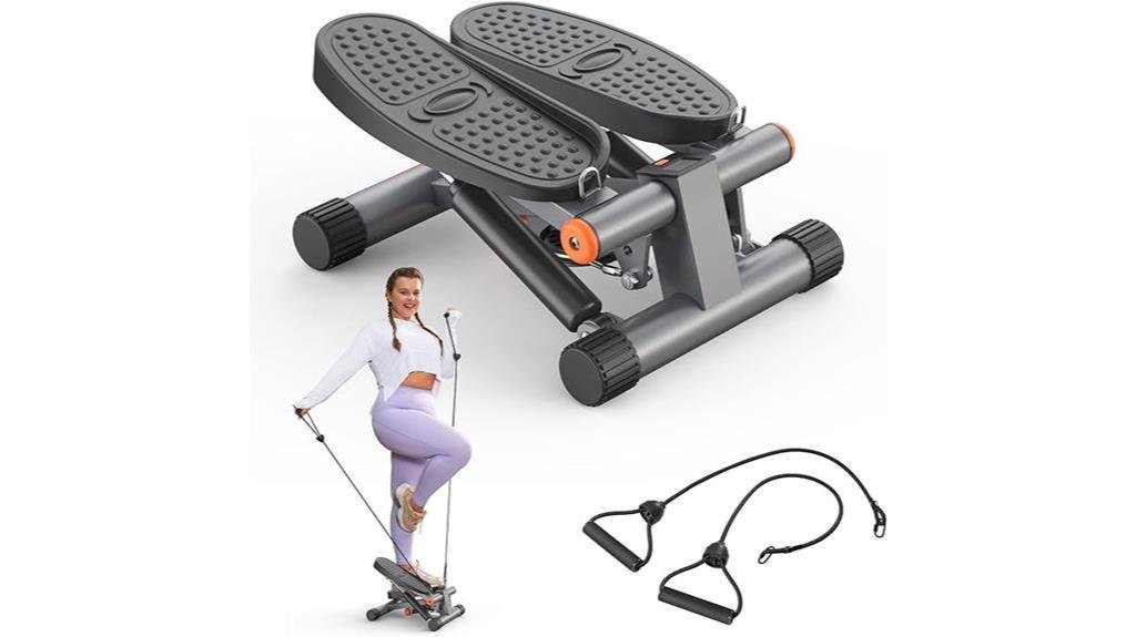 durable exercise stepper with resistance bands