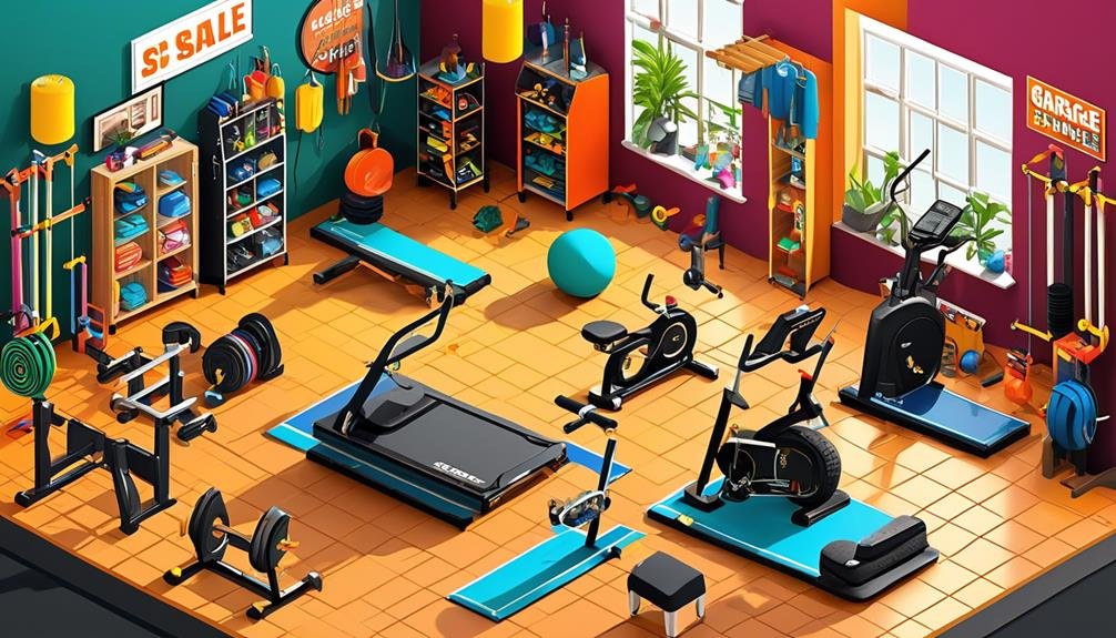 finding gym equipment at sales