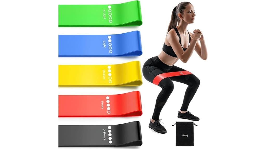 set of 5 exercise bands