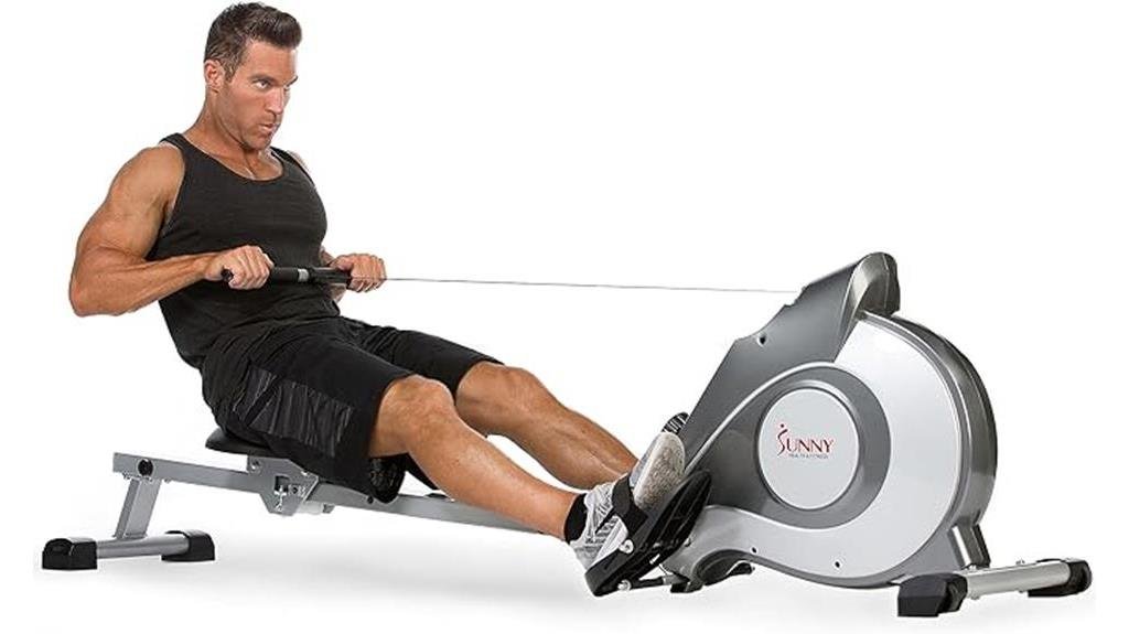 sunny rowing machine with magnetic resistance