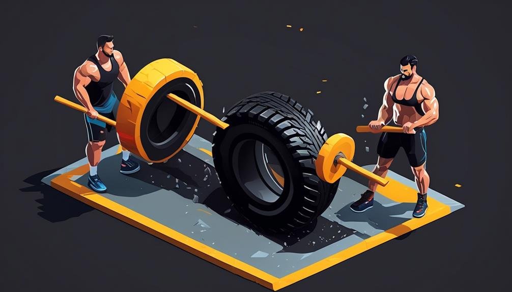 tire flips and sledgehammers total body workout