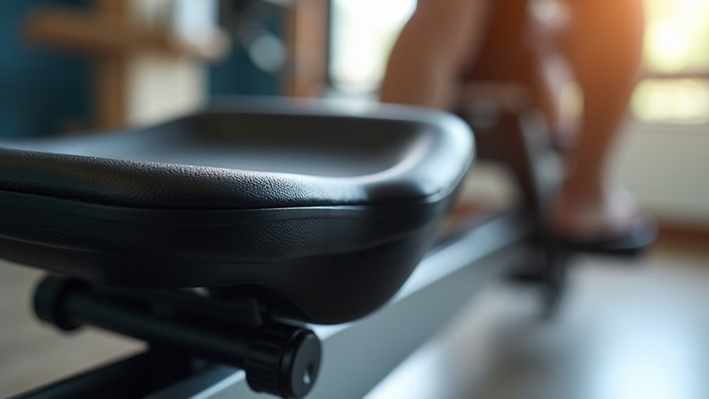 adaptive rowing machine stability
