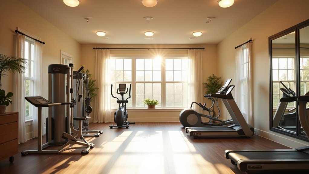 comfortable lighting for workouts