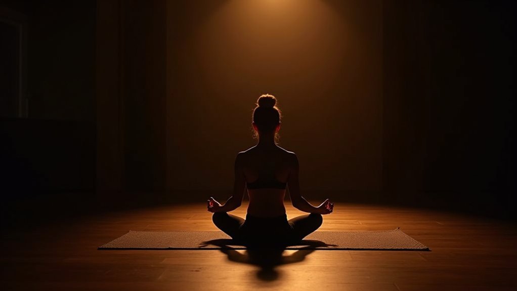 darkness enhances yoga relaxation