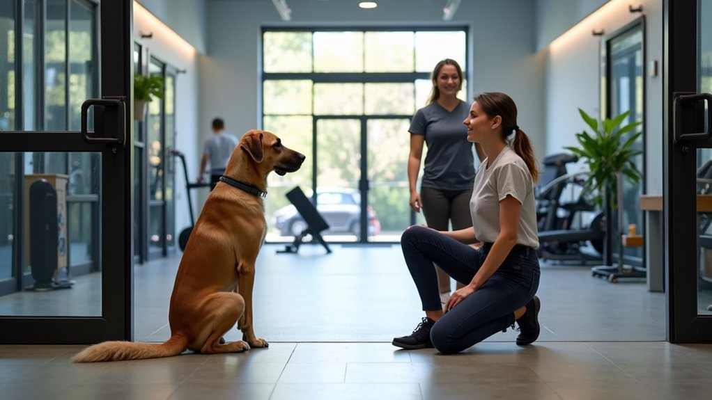 guide dogs in gyms