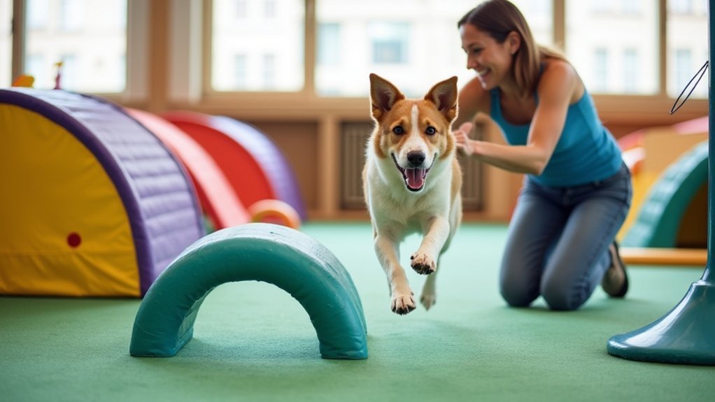 indoor dog agility training