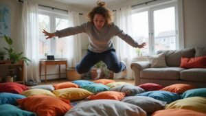 Read more about the article Pillow Fort Cardio: Combine Building & Burpees