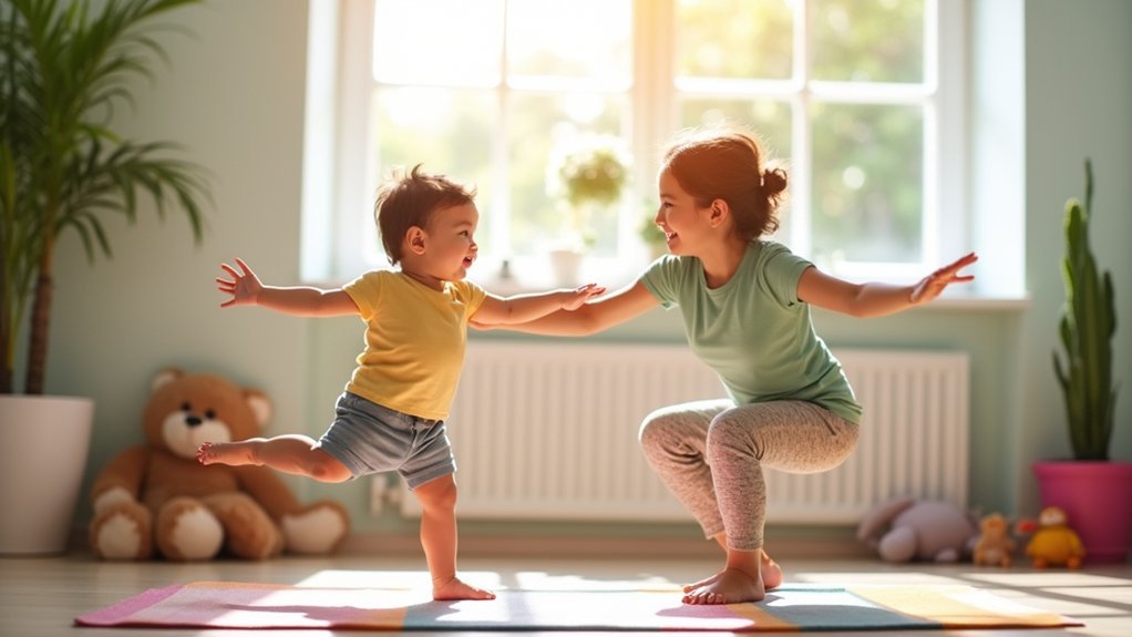 playful bonding through yoga