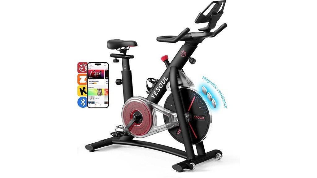 smart exercise bike tablet mount