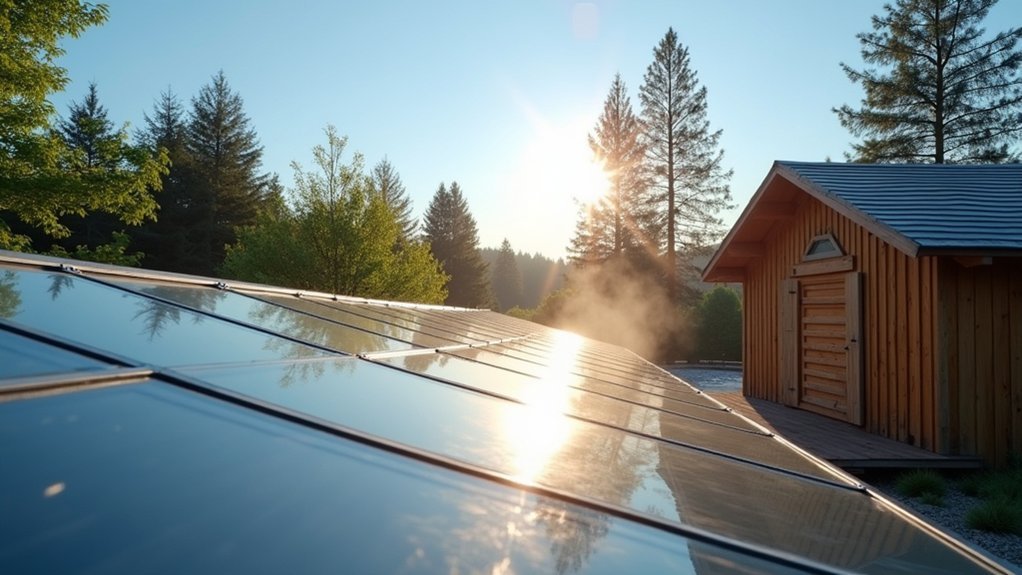 solar heating reduces emissions