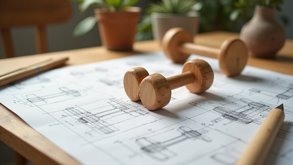 sustainable lightweight bamboo dumbbells