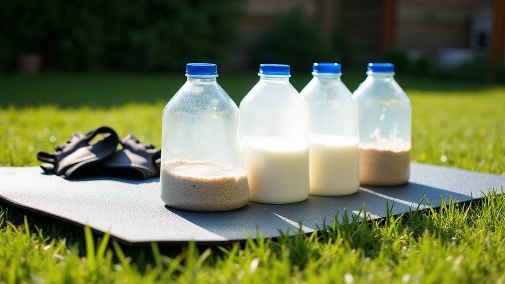 upcycled milk jug kettlebells
